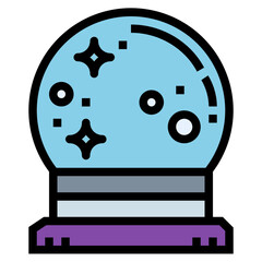 crystal ball filled outline icon style