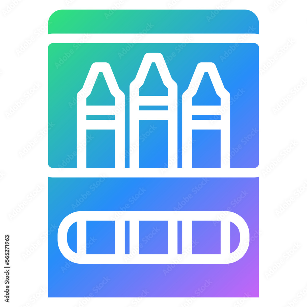 Poster crayons gradient icon