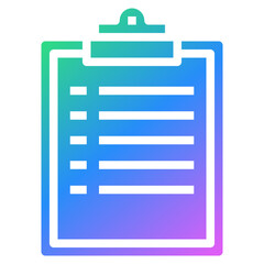 clip board gradient icon