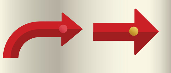 Arrow, red arrow, right arrow, curved arrow