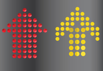 Arrow, Dot Arrow, Dotted direction Arrow, Up arrow, 