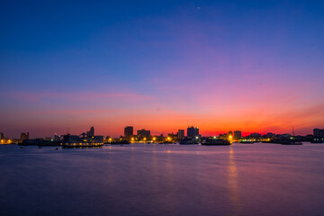 Morning sunrise at Pattaya, Thailand.