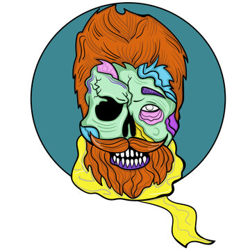 vector illustration of a zombie