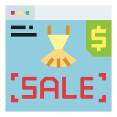 online shopping flat icon style