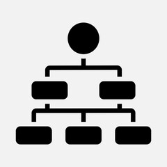 Hierarchy icon in solid style, use for website mobile app presentation