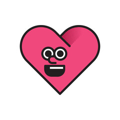 Fototapeta premium Pink heart very funny.