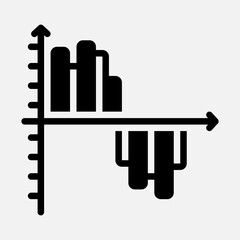 Gantt chart icon in solid style, use for website mobile app presentation