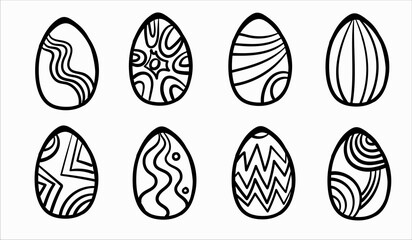 set of easter eggs illustration