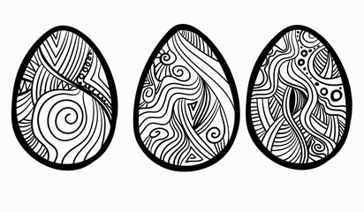 set of easter eggs illustration