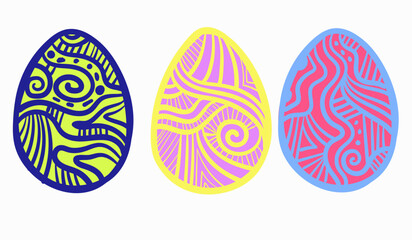 set of easter eggs illustration