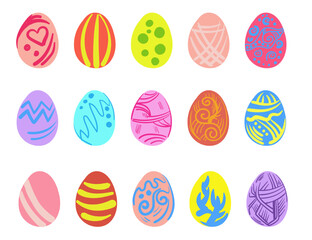 set of easter eggs illustration