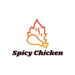 fried chicken logo and font, emblem, badge object graphic illustration
