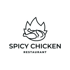 fried chicken logo and font, emblem, badge object graphic illustration