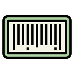 barcode filled outline icon style