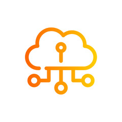 cloud storage gradient icon