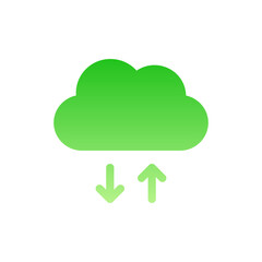 cloud storage flat gradient icon