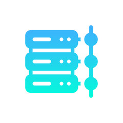 Obraz premium data transfer flat gradient icon