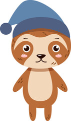 Sloth cartoon characters with clothes