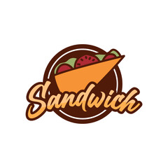 Sandwich logo template, Suitable for restaurant and cafe logo