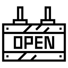 open line icon style