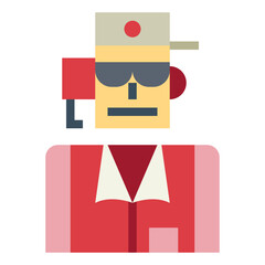 coach flat icon style