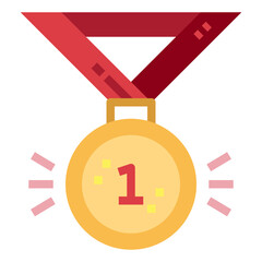 medal flat icon style