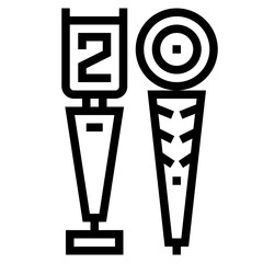 down indicator line icon style