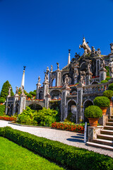 Italian style baroque Garden on Isola Bella, in isole borromee islands in lake Maggiore, Italy