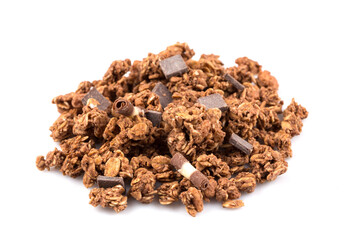 muesli with pieces of chocolate