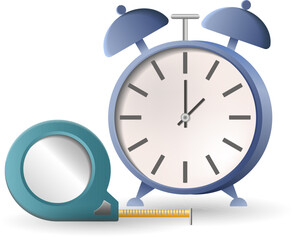 Time Measurement icon. 3d illustration from measurement collection. Creative Time Measurement 3d icon for web design, templates, infographics and more