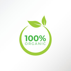 100% natural organic/natural label in vector.