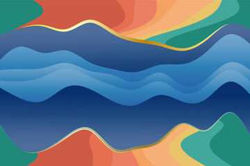 Abstract background with wave pattern and liquid flow pattern backdrop.