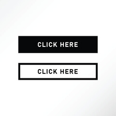 Click or press here button in vector.