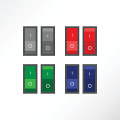 Minimalist on-off switch in vector.