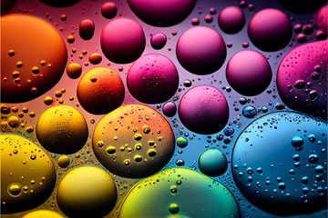 Multicolored Water Droplets