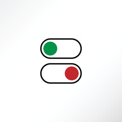 Minimalist on-off switch in vector.