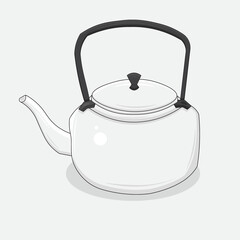 teapot on a white