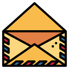 envelope filled outline icon style