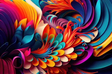 Rollo Abstract organic colorful background wallpaper design (Generative AI) © Robert Kneschke