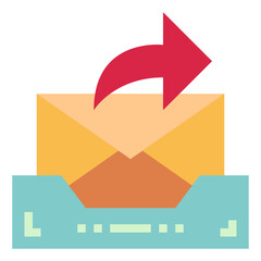 outbox flat icon style