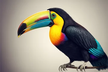 Foto op Aluminium Tropical Bright Toucan Bird. High quality illustration © Azar