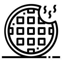 waffle line icon style