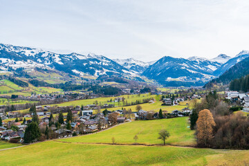 Fototapeta premium View of Kitzbuhel in the western province of Tyrol in Austria