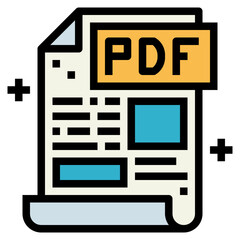 pdf filled outline icon style