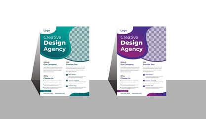 Poster flyer pamphlet brochure cover design layout space for photo background, modern design template for brochure cover. Vector eco flyer, poster, magazine cover template A4 size.