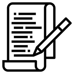 writing line icon style