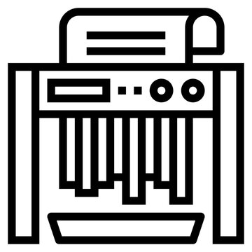 black shredder machine with paper clip art preview