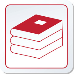 Stack of books on white background. Vector illustration. Eps 10.