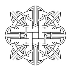 Celtic interlaced pattern isolated vector. Nordic symbol. Celtic knot vector illustration. Vintage element.