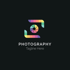 Gradient Abstract Colorful Photography Logo 